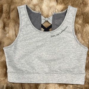 JADELYNN BROOKE WOMEN’S GRAY SPORT BRA /S